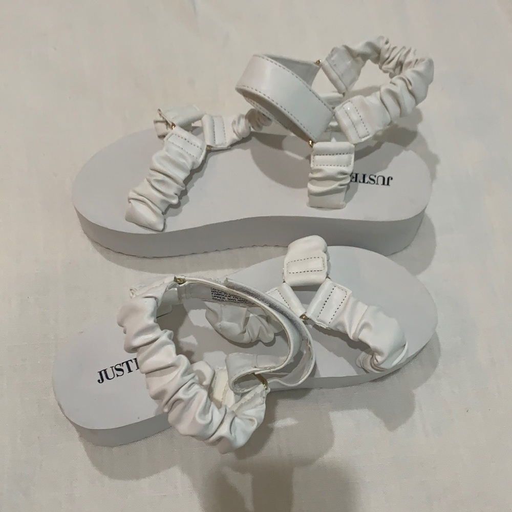 White JustFab Platform Sandals